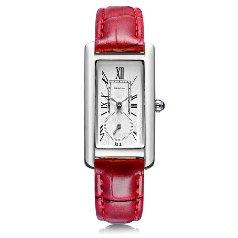 Montre féminine vintage au format rectangulaire