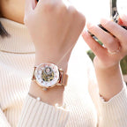 Montre femme automatique style squelette