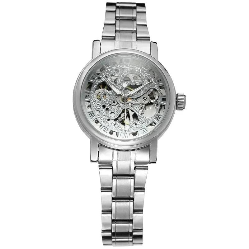 Montre femme avec squelette apparent