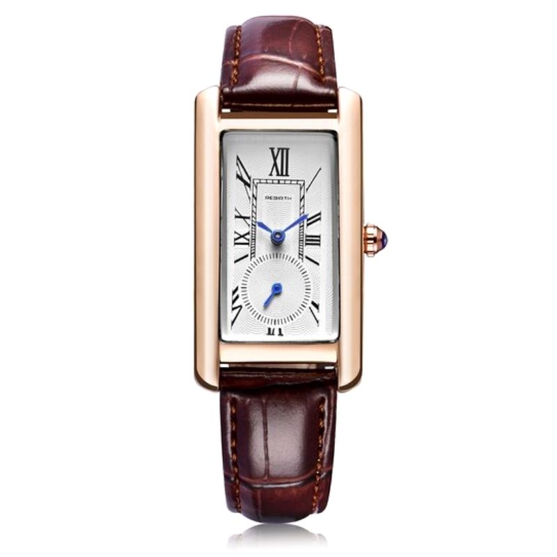 Montre femme de forme rectangulaire style vintage