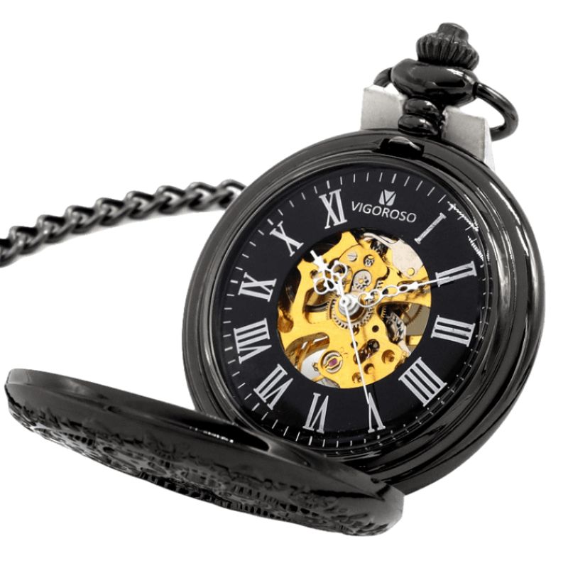 Montre gousset dotée de rouages