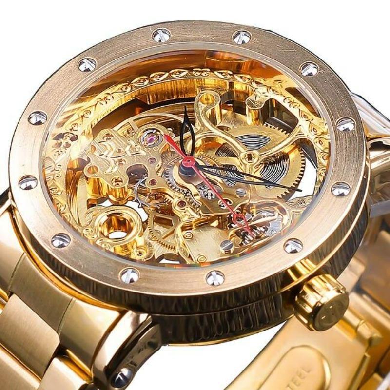 Montre homme automatique à mécanisme squelette