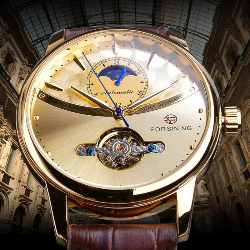 Montre homme avec indicateur de phase lunaire