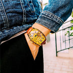 Montre homme rectangulaire de style ancien
