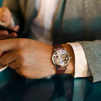 Montre homme squelette avec bracelet en simili