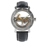 Montre homme squelette avec transparence