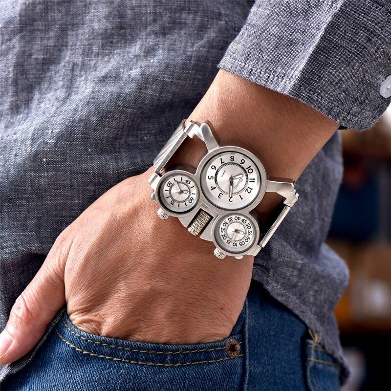 Montre homme steampunk avec trois cadrans