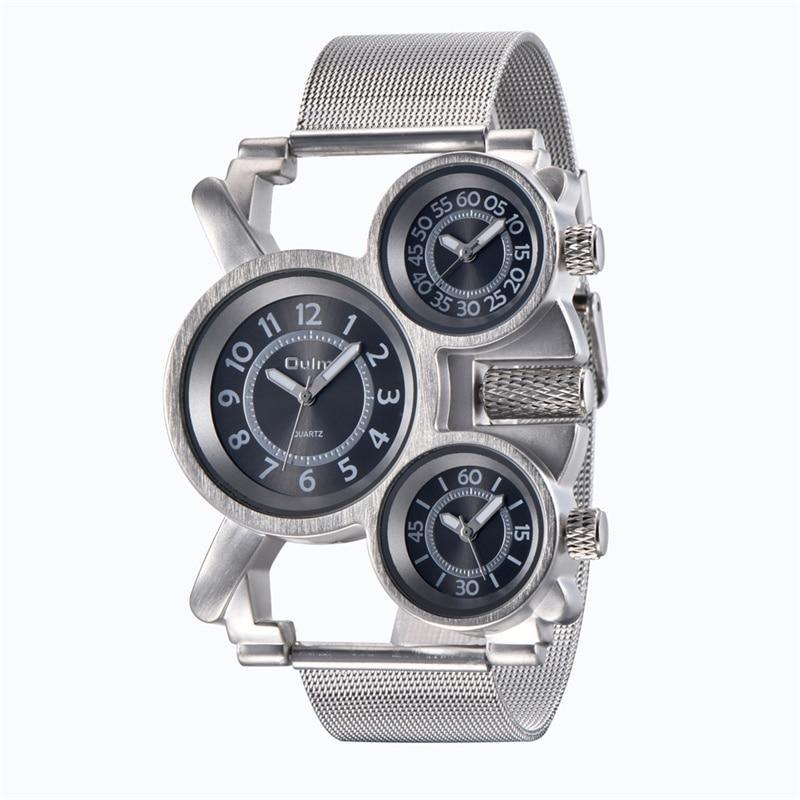 Montre masculine à trois cadrans style steampunk