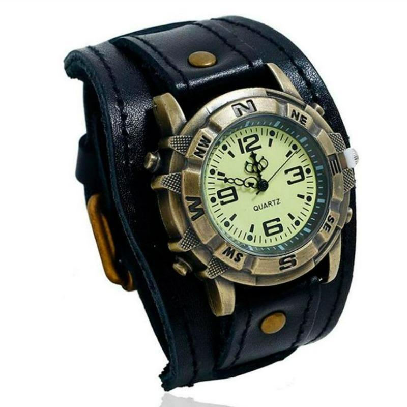 Montre masculine au bracelet steampunk