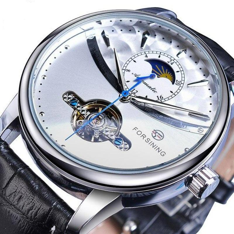Montre masculine avec phase de lune