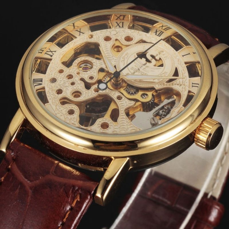 Montre masculine de style squelette