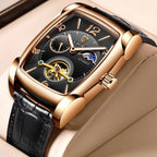 Montre masculine rectangulaire de luxe