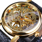 Montre masculine squelette au bracelet simili