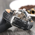 Montre masculine transparente de type squelette