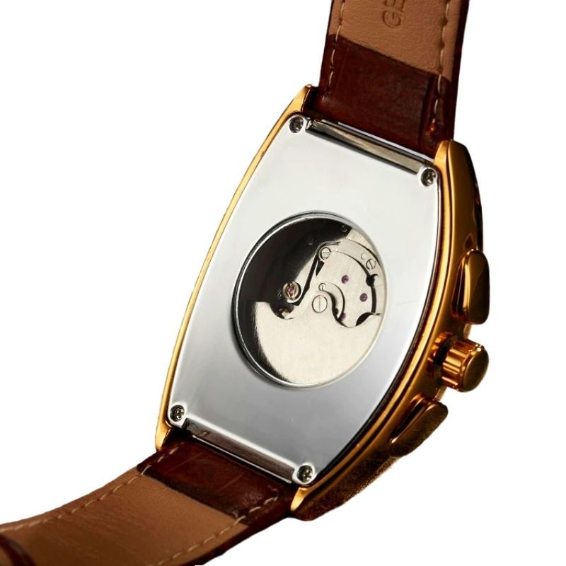 Montre masculine vintage au format rectangulaire