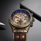 Montre mécanique squelette steampunk