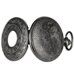 Montre noire steampunk de poche