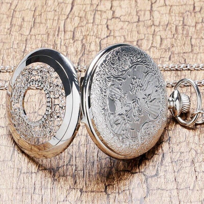 Montre pendentif à gousset femme argent