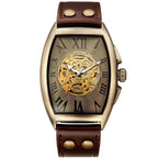 Montre pour homme rectangulaire et mécanique