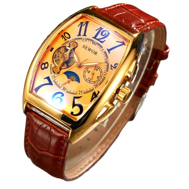 Montre pour homme rectangulaire vintage