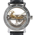 Montre pour homme squelette transparente
