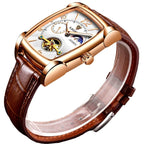 Montre rectangulaire haut de gamme pour homme