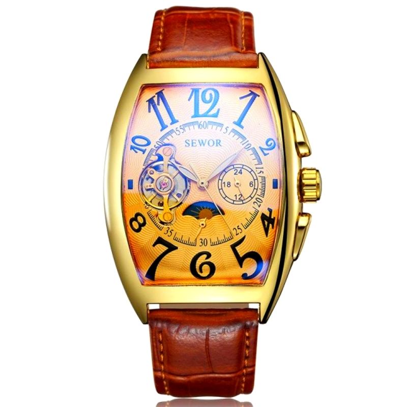 Montre rectangulaire vintage pour homme