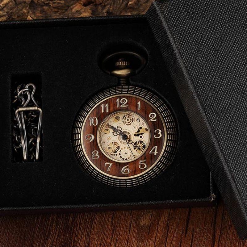 Montre sans pile de style steampunk à gousset