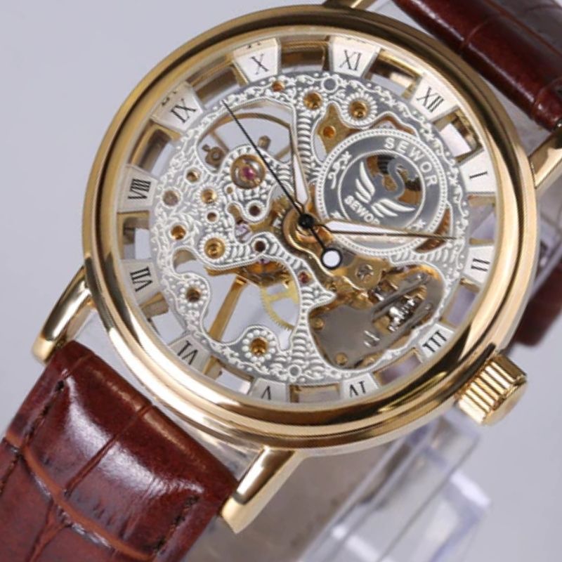 Montre skeleton masculine