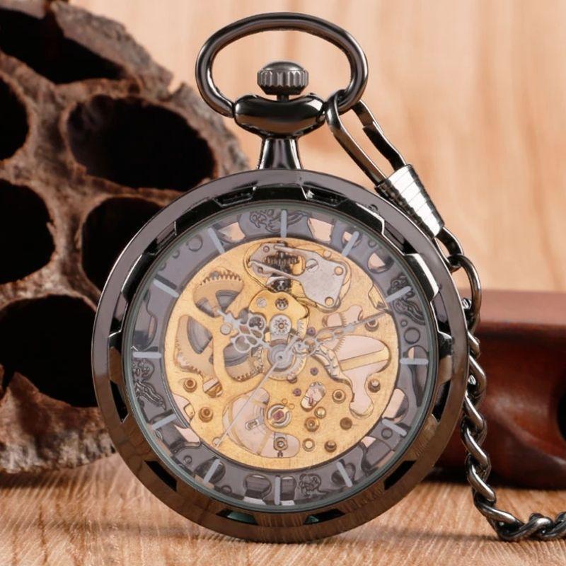 Montre squelette à gousset mécanique