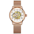 Montre squelette automatique pour femme