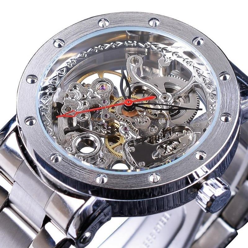 Montre squelette automatique pour homme