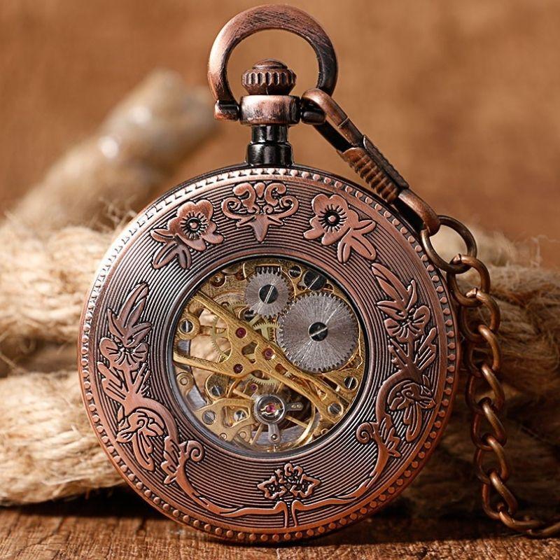 Montre squelette de poche