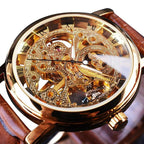 Montre squelette homme à bracelet simili