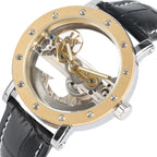 Montre squelette homme au design transparent