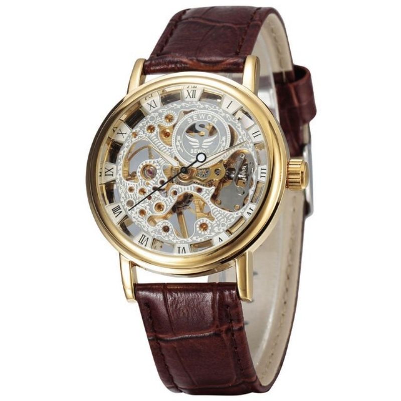 Montre squelette masculine