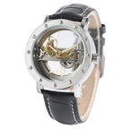 Montre squelette transparente pour homme