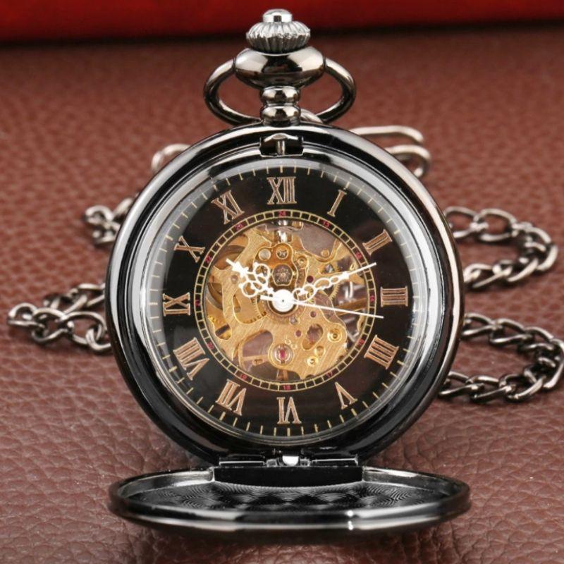 Montre steampunk à chiffres romains pour gousset