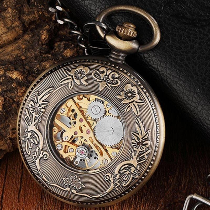 Montre steampunk à gousset dépourvue de pile