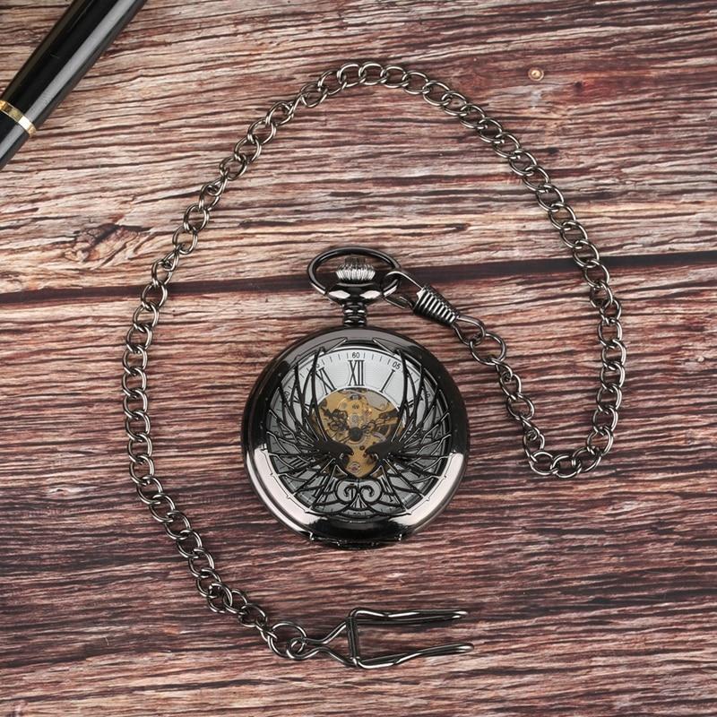 Montre steampunk à gousset motif phénix