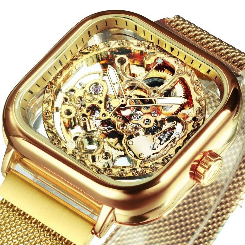 Montre steampunk à mécanisme apparent