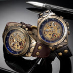 Montre steampunk à mécanisme squelette
