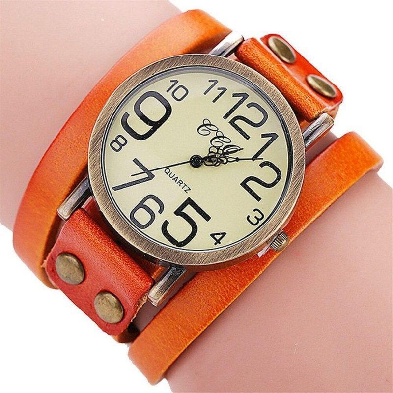 Montre steampunk avec bracelet en trois tours