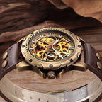 Montre steampunk avec engrenage