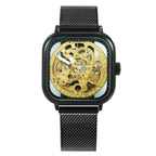 Montre steampunk avec mécanisme visible