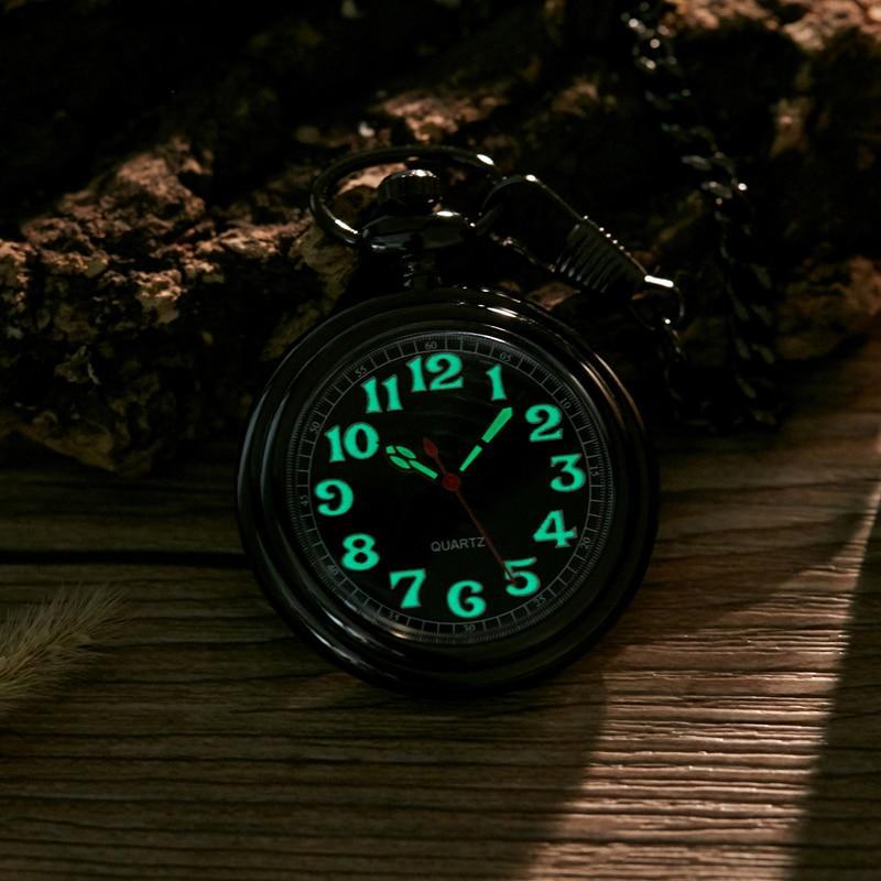 Montre steampunk de poche aux chiffres arabes
