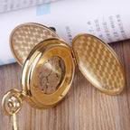 Montre steampunk de poche avec double clapet