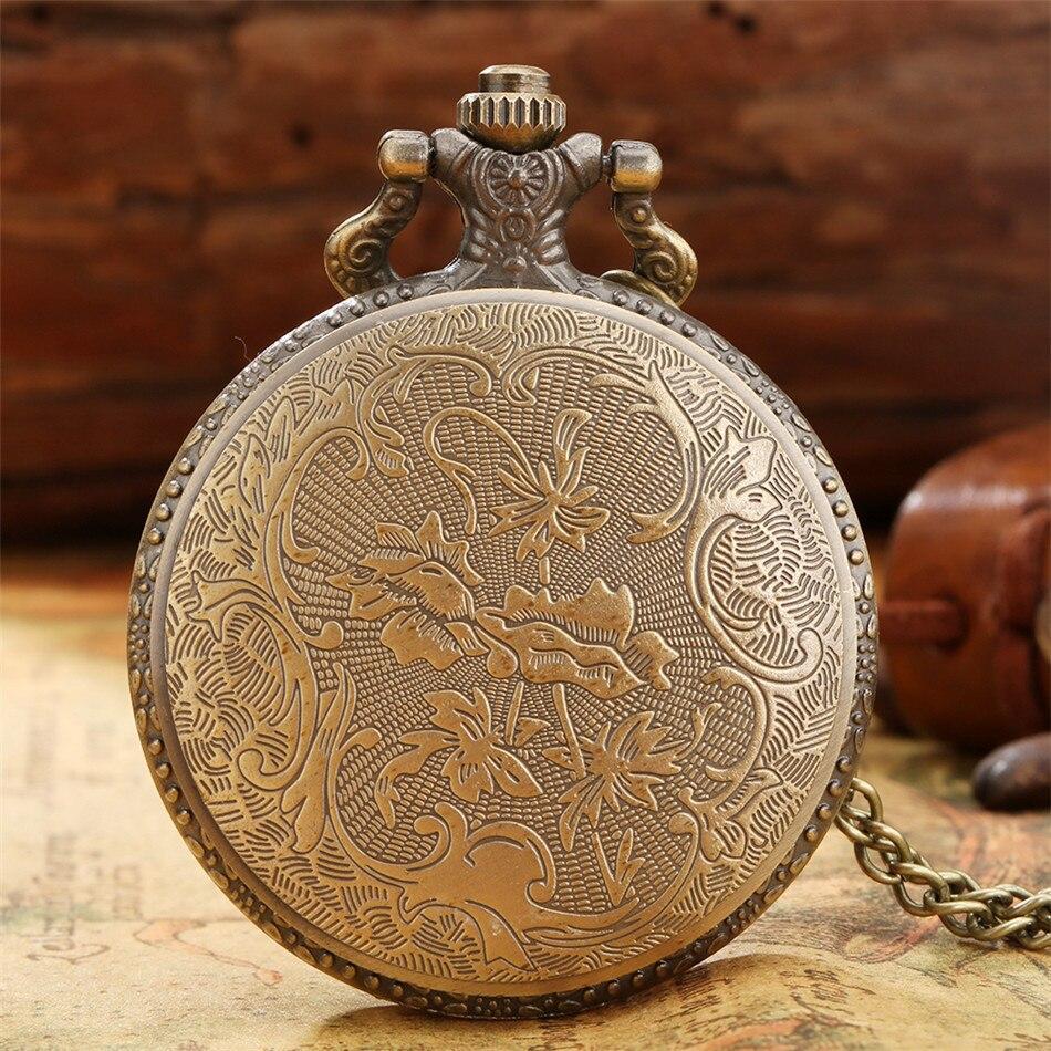 Montre steampunk de poche avec hiboux