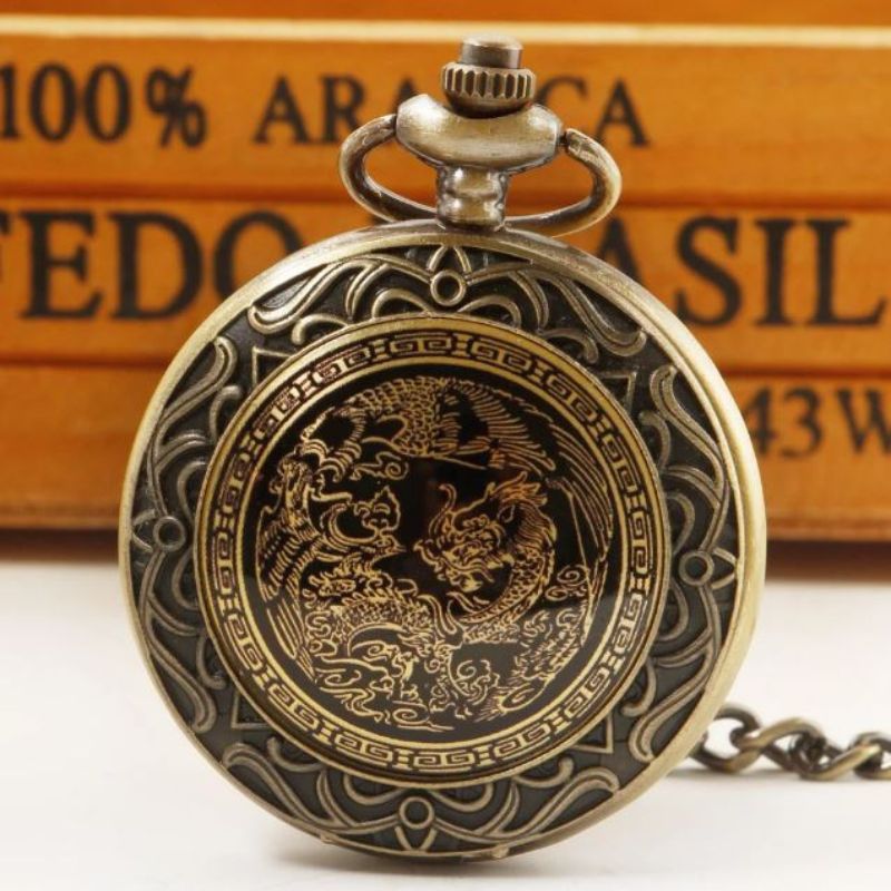 Montre steampunk de poche type savonnette