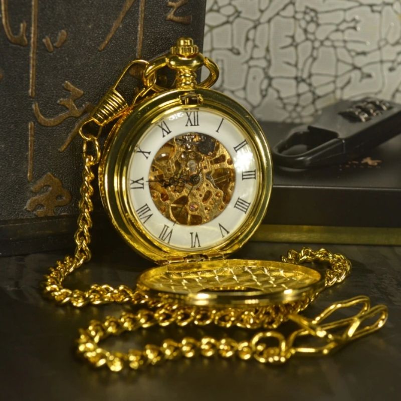 Montre steampunk double face au format gousset